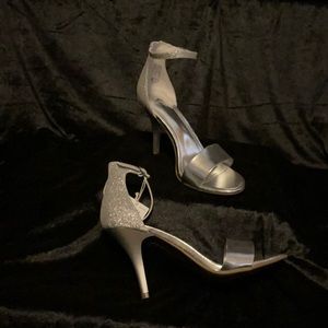 Silver dress shoes